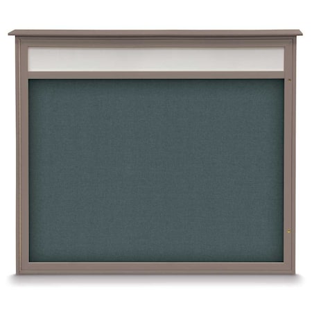 United Visual Products Double Door Enclosed Indoor Letterboard UV11255-SATIN-WHITE